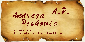 Andreja Pisković vizit kartica